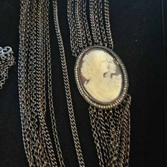 Italian Amedeo NYC Real Dual Cameo Jewelry Set - Picture 5 of 12